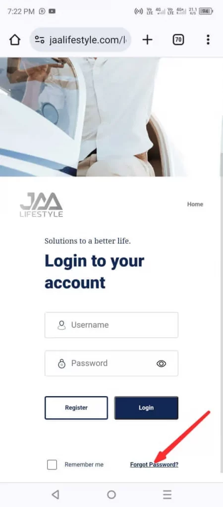 Jaa Lifestyle Login Password Forget - 3