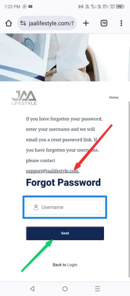 Jaa Lifestyle Login Password Forget - 4